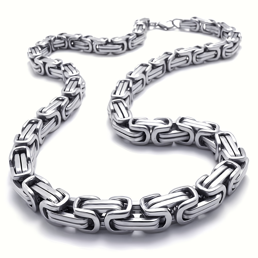 Women's Byzantine Cuban Link Stainless Steel Necklace